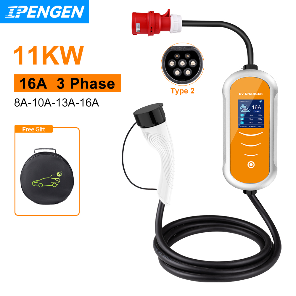 IPENGEN EV Charger 16A 11KW Ty - đánh giá và giá Type 2 Portable Ev Charger 11Kw Cee