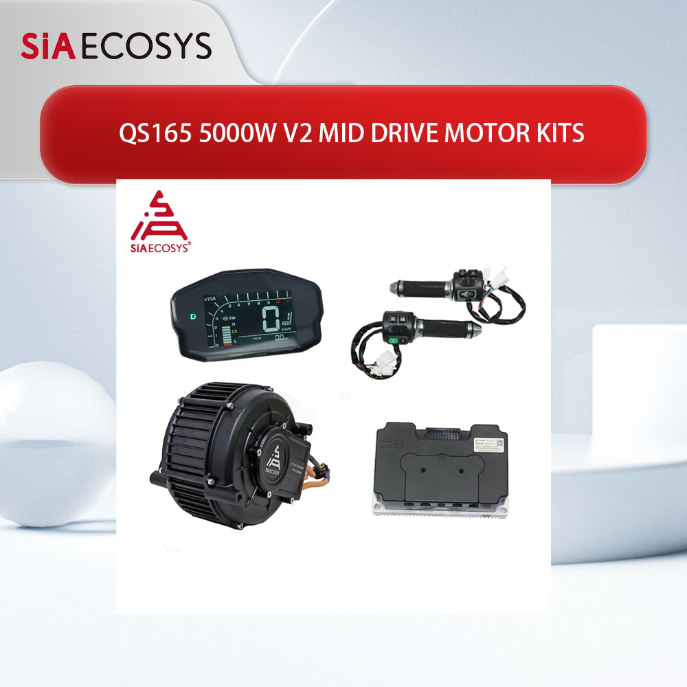 QSMOTOR QS165 V2 5000W 72V 35H - đánh giá và giá Mid Drive Motor Kit 72V 5000W